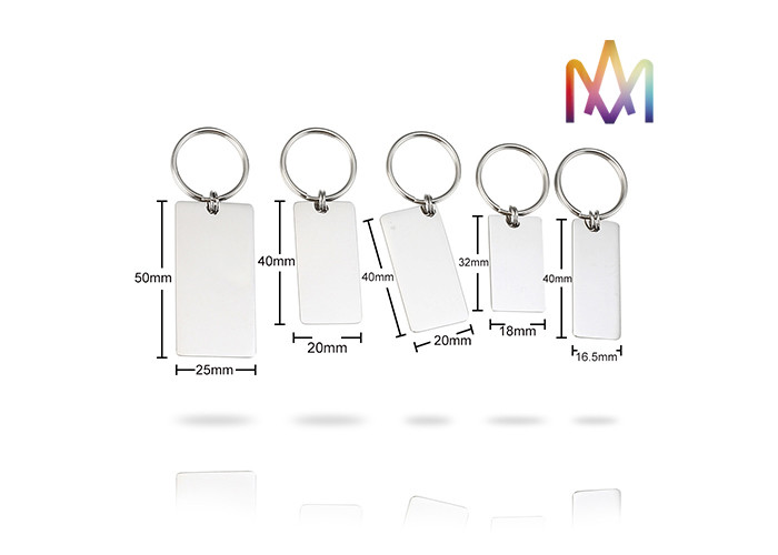 4mm Thickness Free Engraving SS304 Custom Shaped Keychains