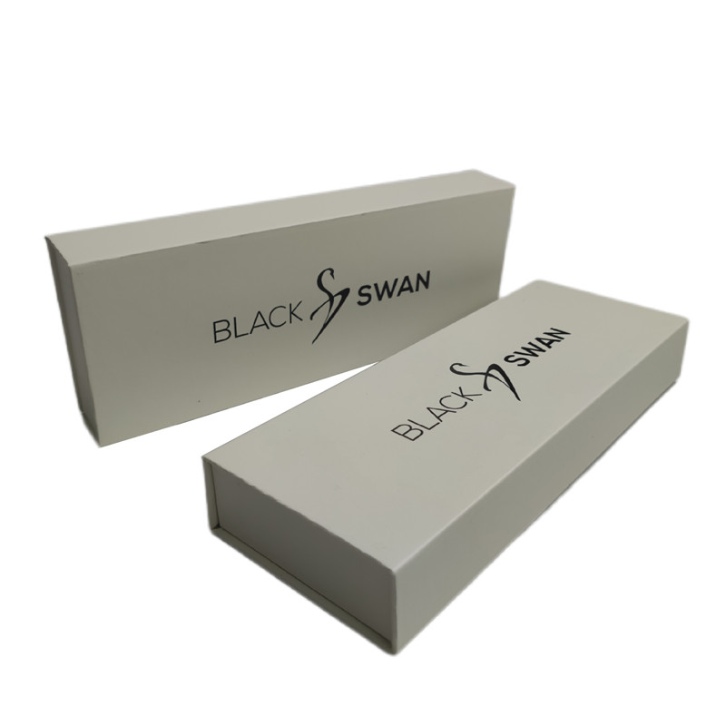 Simple Elegant Custom Logo Print Black Watch Strap Box Packaging Paper Box