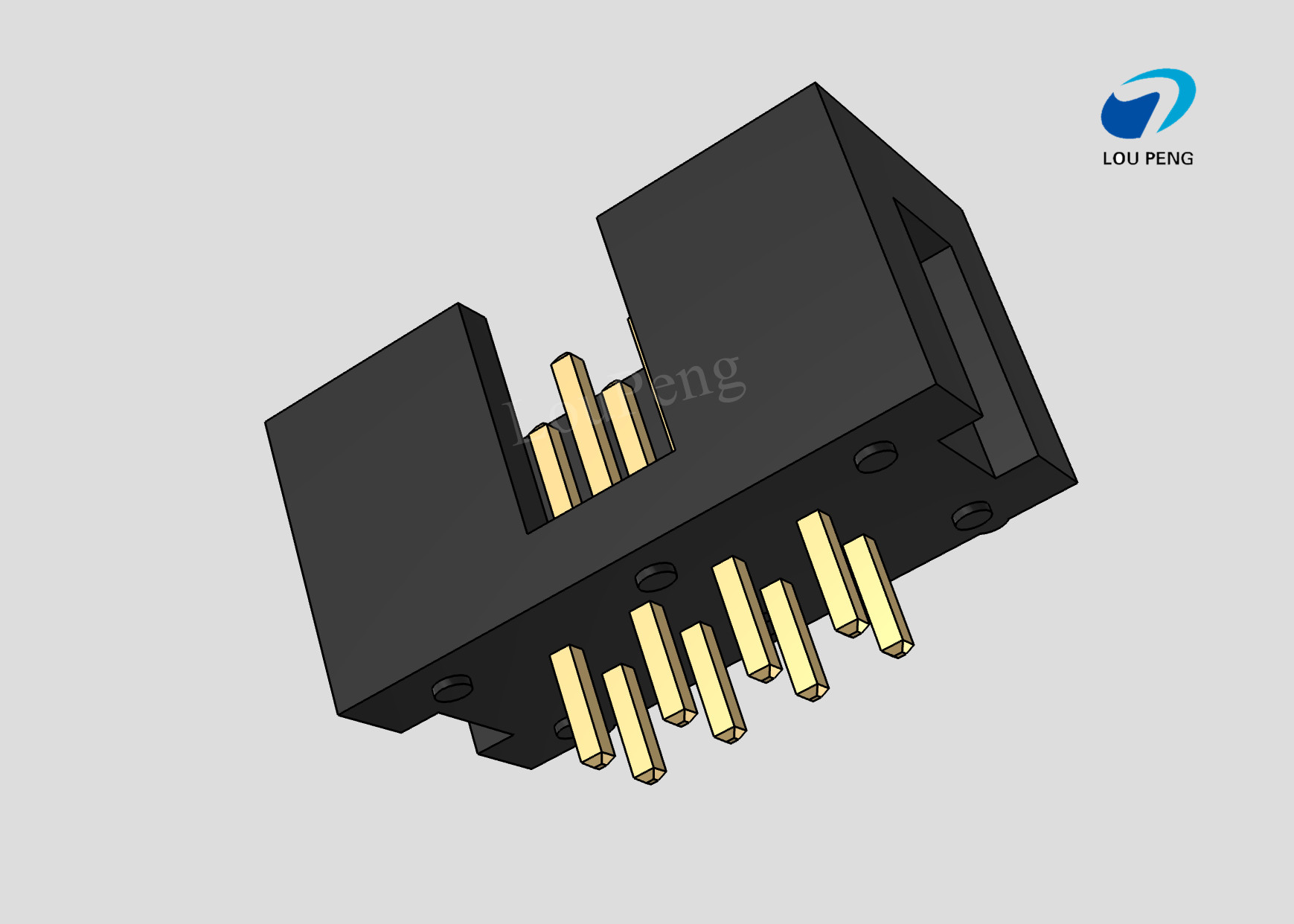 IDC Header connector, PCB Mount Receptacle, Board-to-Board, 2X4 Position, 2.0mm Pitch, Gold Flash, vertical，DIP