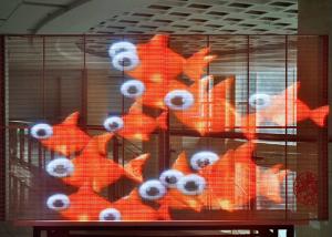 Quality P3.91 Film Curtain Window Transparent Glass LED Display 1920Hz wholesale