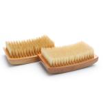 Abeis Square Wave Brush For 360 Curved Palm Wood Handle Natural Soft Boar
