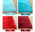 Light Blue Colour Polyester Area Rugs / Faux Sheepskin Area Rug
