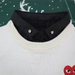 Baby children winter clothing pullover with woven collar sweater tops infant
