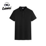 Embroidery Logo Mens Polo T Shirts Breasted Cardigan Lattice Polyester