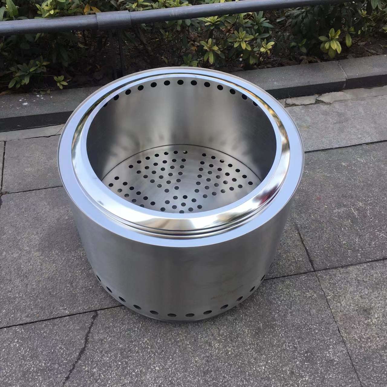 19.5 Inch Smokeless Outdoor Fire Pit Camping Stainless Steel Portable Bonfire