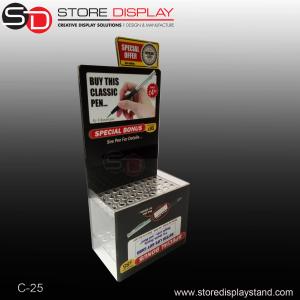 Quality Colorful pens Acrylic counter top display/table display for show pens wholesale