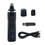 Black USB Charging Electric Dog Nail Clippers LED Electric Pet Nail Trimmer