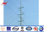 18m Outdoor Galvanizatiom Electric Power Pole 10kv To 220kv Power Capacity