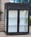 Fresh flowers display refrigerated preservation three-sided glass display case