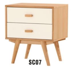 Quality America style solid wood side 2 drawer cabinet furniture wholesale