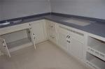Modern Aluminum Extrusion Profiles Kitchen Cabinets With Marble Table