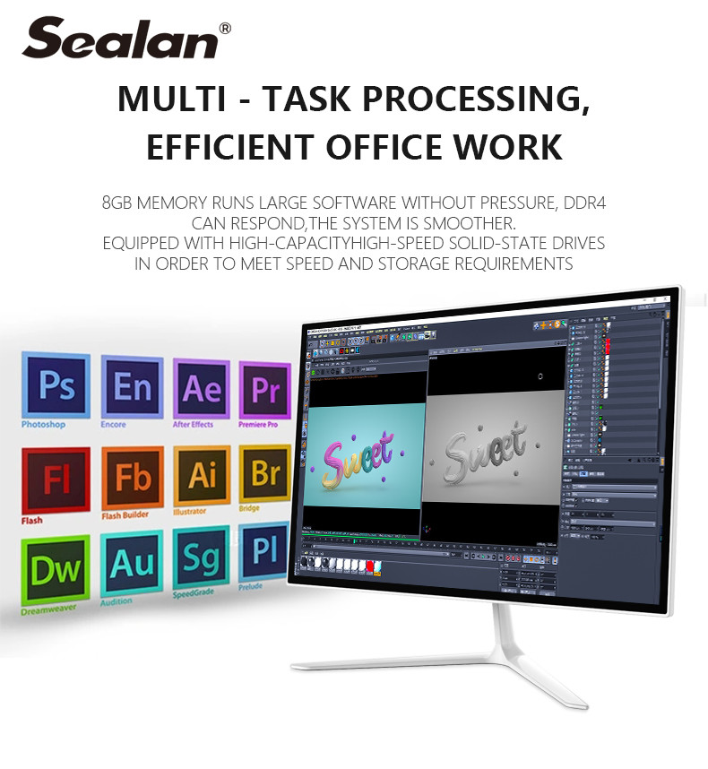 19.1inch I5 Desktop Computer RAM 8G SSD 240G
