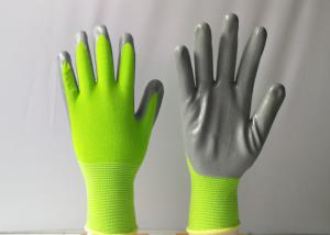 Grey Nitrile Coated Work Gloves Extended Service Life Comfortable In Dry Condition