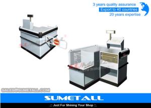 Quality Multi Funtion Retail Store Cash Counter Reception Desk With Stainless Steel Countertops wholesale