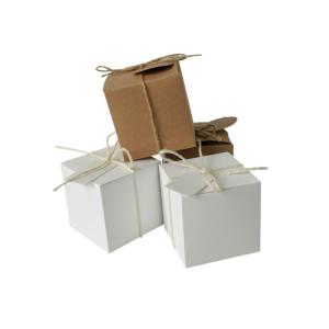 Quality 7x7x7CM Tie A Rope Promotion Makeup Cosmetic Paper Box wholesale