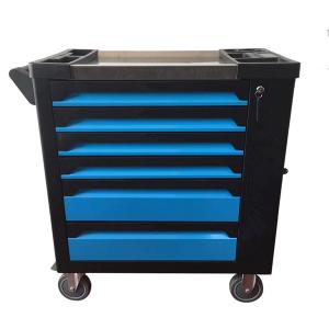 Quality 500Lbs Heavy Duty Tool Box Trolley 8 Drawer SPCC Cart Black wholesale