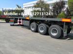 60T Semi Trailer 3 Axles Semi Flatbed Trailers Gray