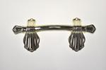Shell Design Antique Coffin Handles , Gold Surface Coffin Hardware Supplies