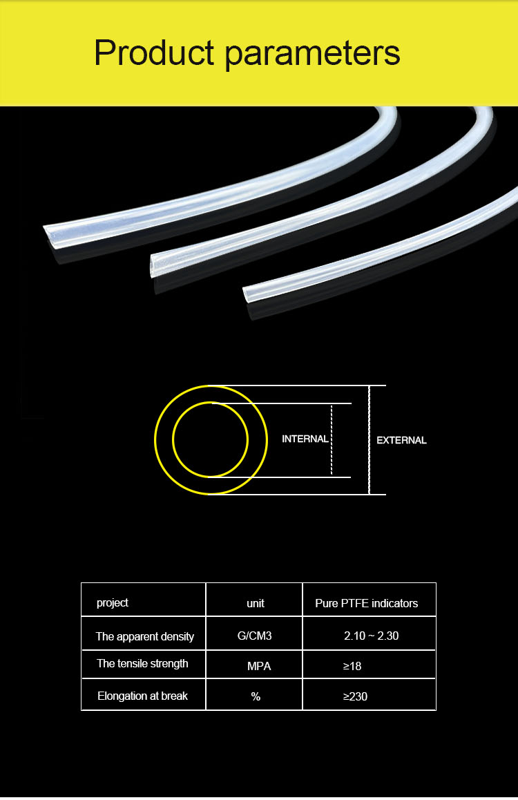 Soft Flexible PTFE Tube Pump Tubing Fitting Extruded Graphite Filled Corrugated Pipe
