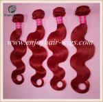 Peruvian 5A virgin remy hair weave ,red color Body wave hair weft 10''-26'