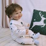 Baby boys Girl outfit printed top and pants kids clothes set cotton little boy 2