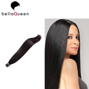 Quality Natural Black Silky Straight I - Tip Human Hair Extensions , No Tangle No Shedding wholesale