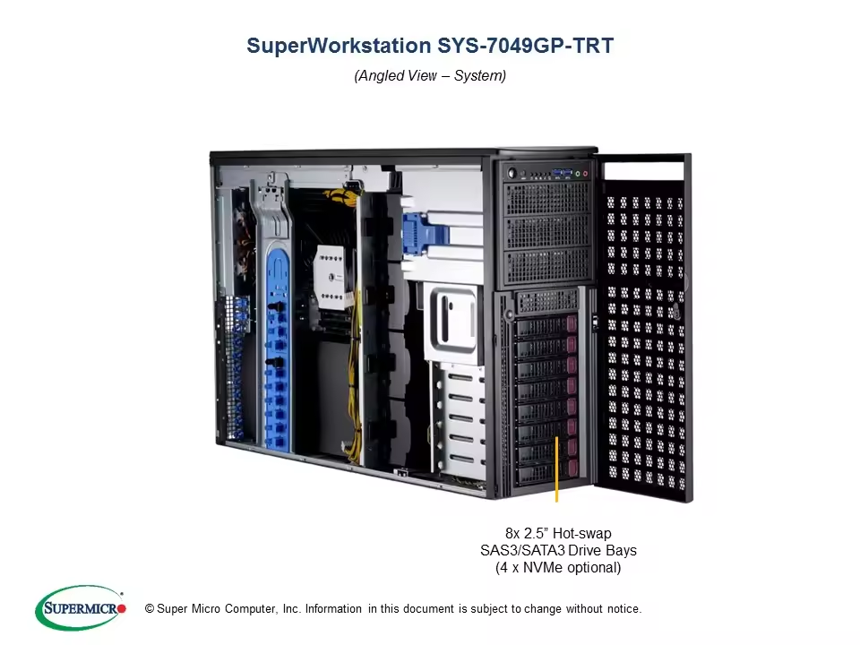 Original SuperServer SYS-7049GP-TRT Server Computer Board Processor Combo
