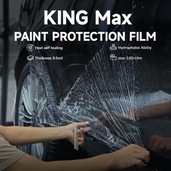 KING Max Gloss TPU PPF Paint Protection Film Clear Vehicle Wrap Film Self