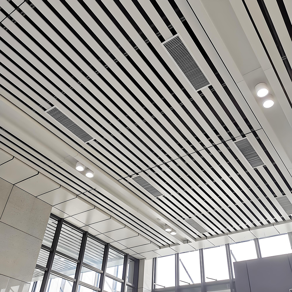 Metal Suspended Profile Strip Linear Ceiling Strip Aluminum Ceiling