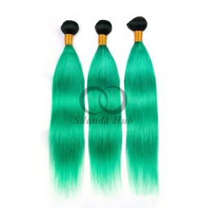 Quality #T1B/Green Straight Remy Human Hair Bundles Sew In Weave Bundles Brazilian Bundle Deals wholesale
