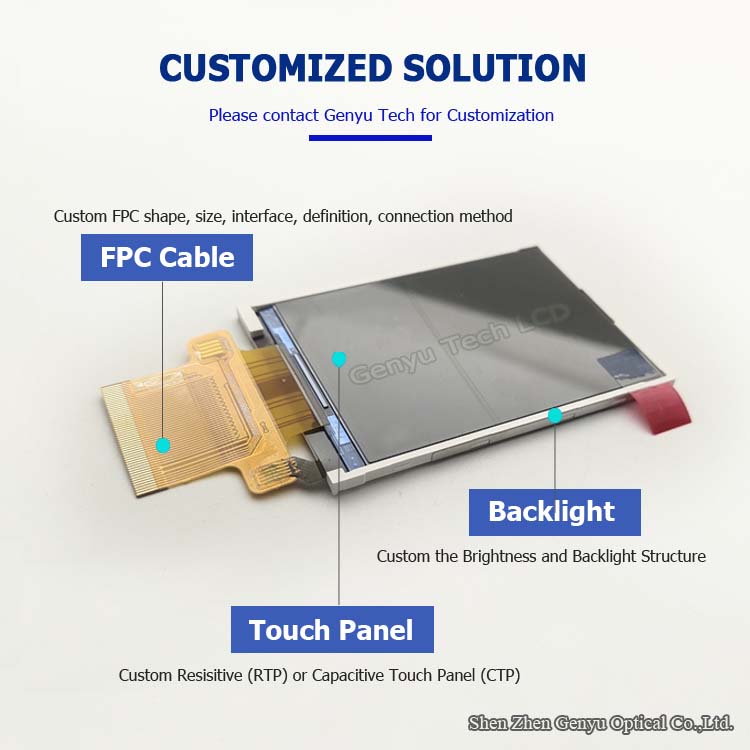 2.0 Inch TFT LCD Panel RGB Color 240x320 Resolution TFT IPS Display ST7789 22pin