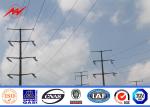 Polygonal 80ft 69kv Metal Steel Electricity Distribution Poles With Mast