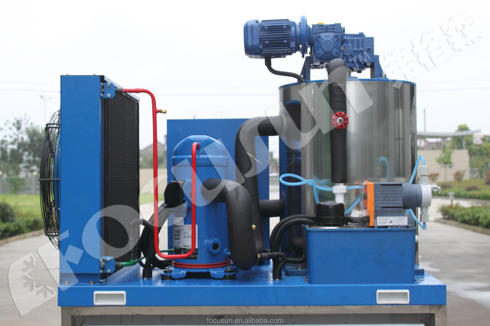 2200*2000*1800mm Tube Ice Machine for Freezing and Mixing Wines Stainless Steel 304