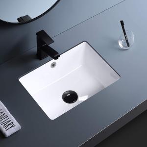 Quality New Stylish Rectangle White Undermount Wash Basin Vitreous China wholesale
