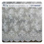 Fashion Nylon Stretch Eyelash Ruffled Lace Trim / Embroidered Lace Fabric