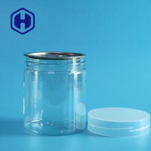Quality 300# 380ml Dried Jerky Fruits PET Plastic Can With Screw Lid 96mm Height wholesale