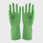 Cotton Flocklined Rubber Household Kittchen Rubber Gloves Anti-Oil Dishwashing