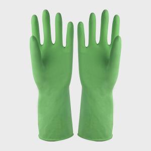 Quality Cotton Flocklined Rubber Household Kittchen Rubber Gloves Anti-Oil Dishwashing Gloves wholesale