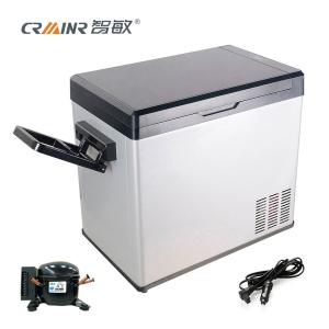 Quality New Technology Mini Portable Car Refrigerator With Trolley Handle Tempered Glass wholesale