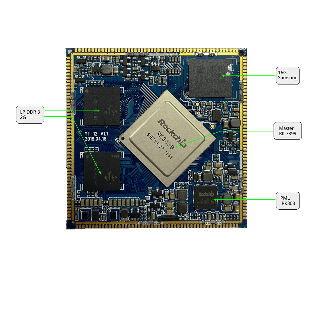 HD Display Screen Rockchip Board YT12 RK3399 Drive Core Board