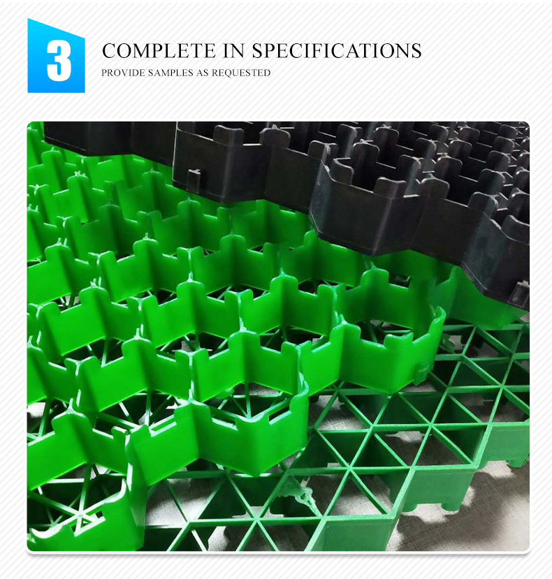 Green Parking and Garden Honeycomb Gravel Grass Paver Manufactured from HDPE Plastic