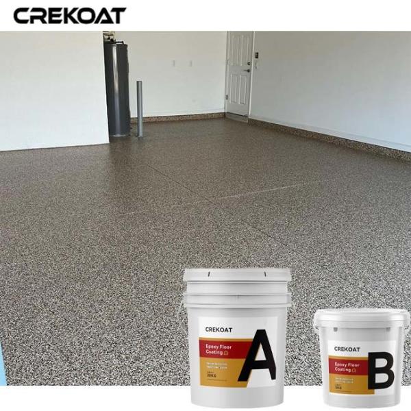 Clear Epoxy Resin Floor Coating Flakes Polyurethane Polyaspartic For Concrete