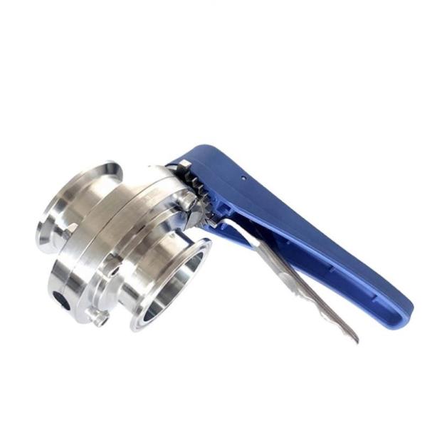 Sanitary Stainless Steel Blue Trigger Handle Clamp Butterfly Valve with ODM