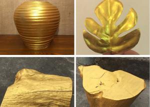 Quality Eco - Friendly Shiny Gold Wall Paint Gold Coloured Odourless Anti - Peeling wholesale
