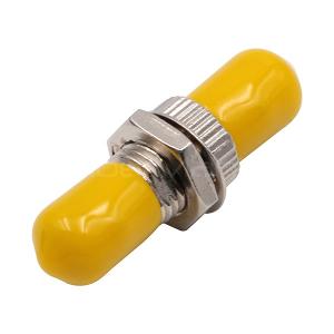 Quality ST To ST Single Mode Simplex Metal Fiber Optic Adapter/Coupler With Yellow Cap wholesale