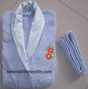 Quality Adult Bath robe , bathshirt , 100% cotton , GSM 400, velour or loop wholesale