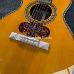 6 strings custom OEM solid wood acoustic OO guitar 38 inch body ebony bridge