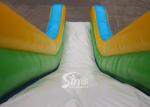 Lead Free PVC Tarpaulin Inflatable Bouncy Castles , Rainbow Castle Slide