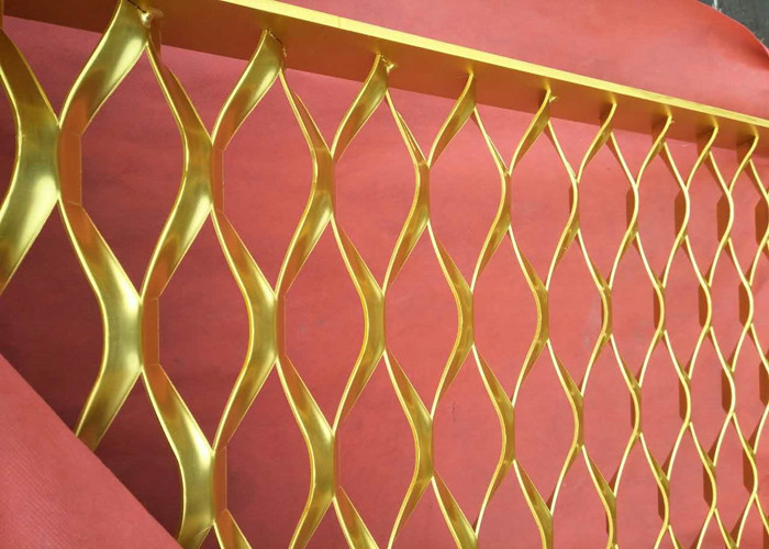Architecture Aluminum Screen Facade, Expanded Metal Mesh For Window Divider