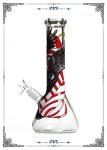 7MM Beaker Eagle Art On Glass Bongs With PHOENIX STAR LOGO
